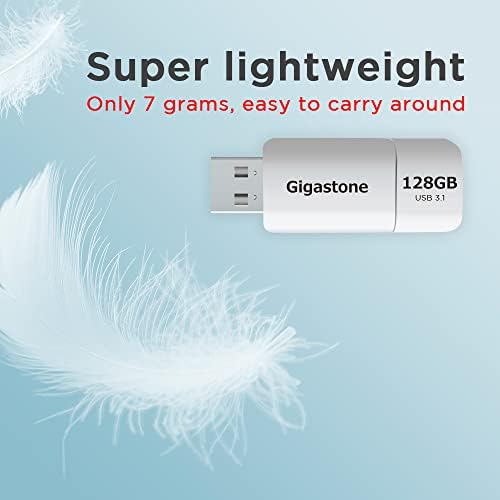 Gigastone Z60 128 GB 5-PACO DE 5 PANTES USB 3.2 GEN1 Flash Drive, R/W 120/60 MB/S ULTRA HIGH SPED DRILHO, TOMPO DE POLUTE DE PROJETO REMONHO