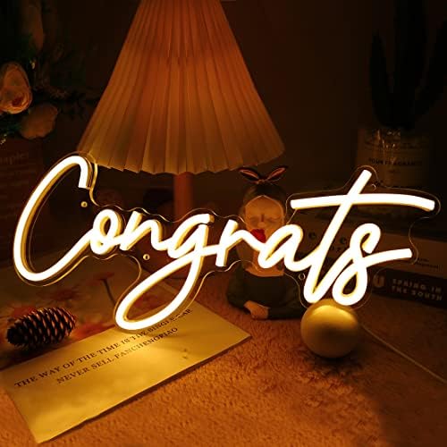 Britrio parabéns signo de neon signo de parede decoração liderou sinal de néon para parabéns Cerimônia de casamento de formatura Celebration Banquet Banquet Grad Gift Gift