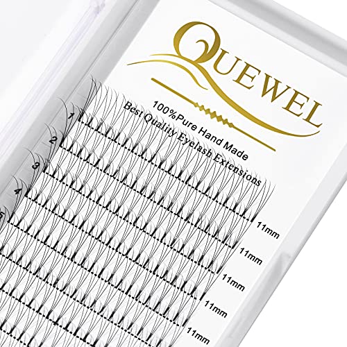 Extensões de cílios de volume de volume de quewel 3d 0,10 mm C Curl 11mm Fãs de haste curta Soft | Optinal 3d | 4d | 5d | 6d | 7d | 8d 0,07/0,10 mm C/D 8-20mm Mix-9-16mm 12-15mm 8-15mm |