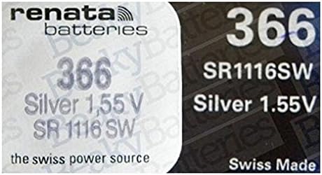 Renata Single Single Watch Battery Swiss Made Renata 366 ou SR 1116 SW 1.5 V