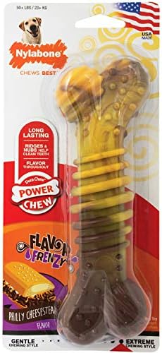 Sabor de nylabone Frenzy Power Chew Dog Toy Philly Cheesesteak X-Large/Souper