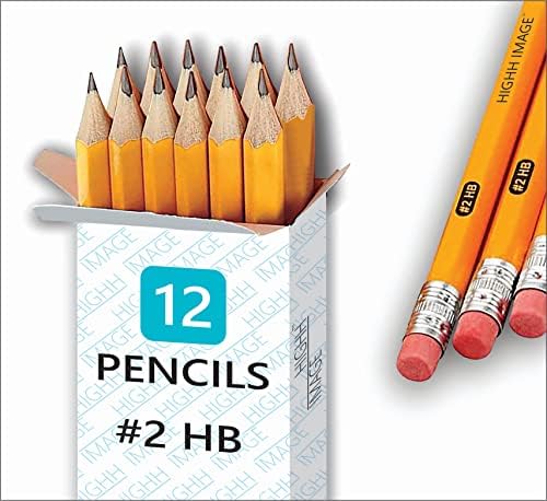 Lápis HB 192, civilizado de madeira Highh, pré-encharcado | Pacote a granel | Um pacote de 16 caixas | 12 lápis em cada caixa