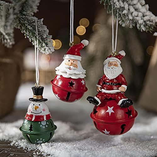 Resina pintada de natal, pingente de sino de ferro pingente decorações criativas pingentes de árvore de natal penduradas shamrocks