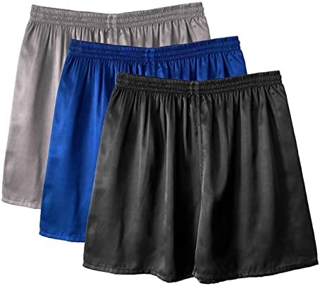 Qaikyune masculino boxers shorts shorts de seda de pijama shorts