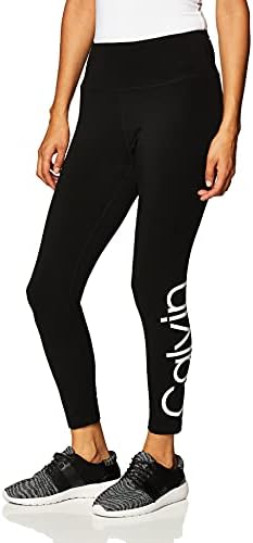 Calvin Klein Premium Performance Premium Desempenho Double Banda de Banda de Legging de Merfação