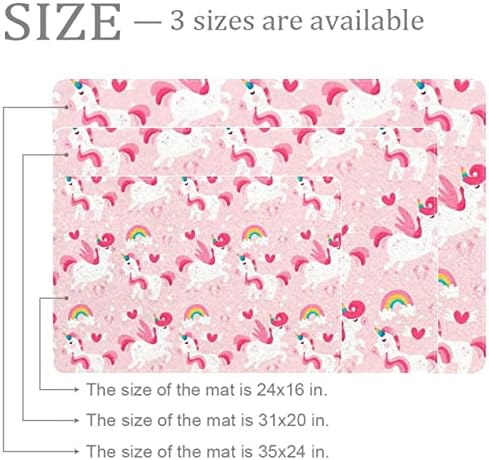 Ranta de área de retângulo de padrões para bebês de unicórnio rosa