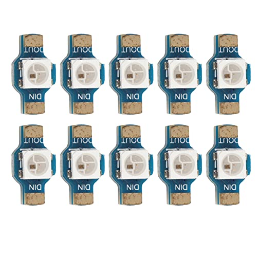 Módulo LED WS2812, 10pcs 5V WS2812 RGB Módulo LED LED Grande ângulo de espalhamento simples Circuito PCB inteligente para microcontrolador