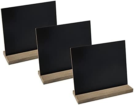 5 x 6 polegadas mini placas de quadro -quadro -quadro com estandes de madeira de estilo vintage, conjunto de 3