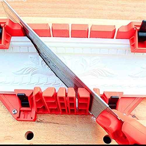 Caixa de serra de mitra Fafeicy, mitra de mitra de múltiplas funções vermelhas da caixa de gabinete, 22.5/45/90 graus Ferramenta de