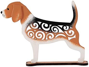 Departamento 56 Flourish Beagle Dog Decor Feliz, 5 polegadas, multicolor