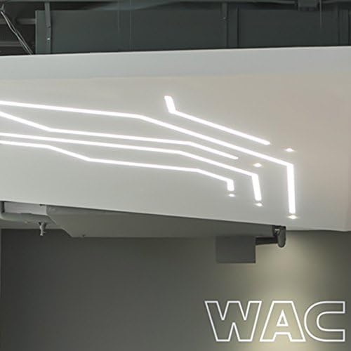 Iluminação WAC LED-T-RCH3-WT Invisiled Linear Deep Robled Downlight Channel, 8 ', branco