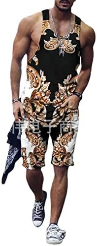 Men tanque floral shorts vintage define tanques de verão tampas de praia roupas tropicais