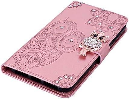 Caixa da carteira de Oopkins Compatível com a coruja da Samsung Galaxy A23 em gravação com caixa de design de diamante com