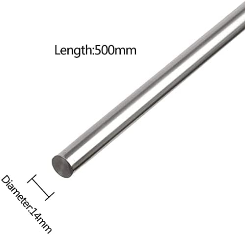Hastes de alumínio Goonsds Bar redondo para materiais de laboratório e design de bricolage, diâmetro 14mm