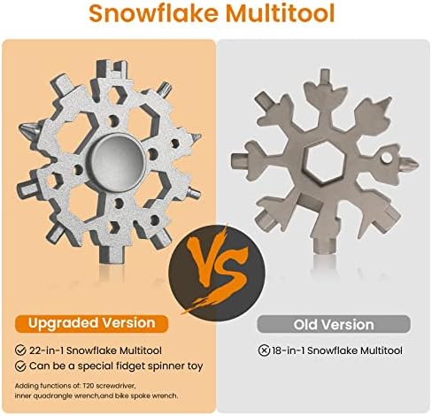 Snowflake multitool Spinners Spinners, Barrysail 23 em 1 EDC Keychain Tools, útil para reparar, divertido de jogar