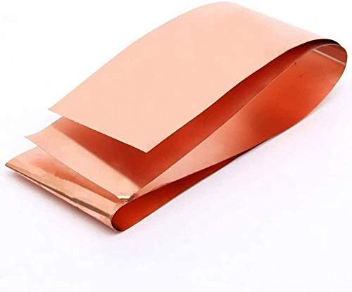 Folha de cobre Yuesfz 99,9% folha de metal de cobre pura folha de metal 0,8x200x1000mm para aeroespacidade de artesanato, placa de latão de 0,8 mm200mm1000mm