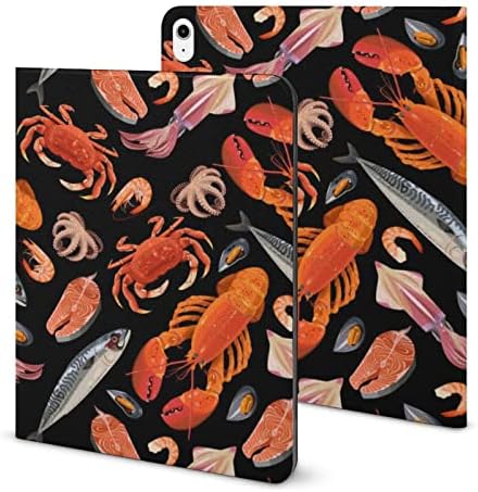 Caixa de comprimido de lagosta de frutos do mar Tampa protetora Stand Stand com porta -lápis Compatível para iPad 2020 Air
