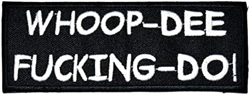 Kleenplus Whoop-Dee Fucking-Do! Patches letras slogan bordado motocicleta de motociclista engraçado para jóias jacutas de jóias de