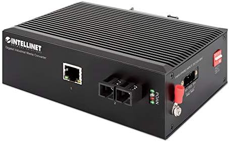 Intellinet Modo único SC Gigabit Ethernet Fiber Media Converter, Autonegotiation, 10/10/1000Base-TX a 1000Base-LX, 12,4 mi,