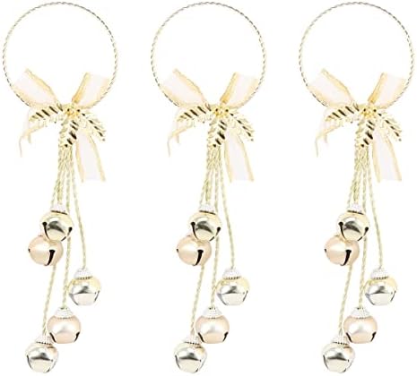3pcs sinos de natal ornamentos de ferro design de anel pendurado pendente de pingente de Natal decoração de casa adereços