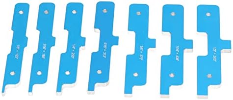 Configurar o kit de bloco, 7pcs de alta precisão Liga de alumínio de vários tamanhos Tabela de roteador barro de mãos azul