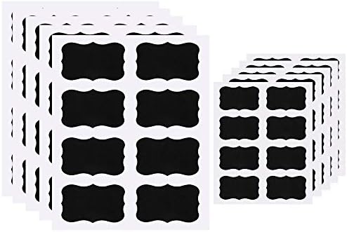 Etiquetas de quadro -negro para potes, adesivos de quadro -negro apagável e reutilizável à prova d'água para decorar potes, despensa, casa e escritório, scrapbooking