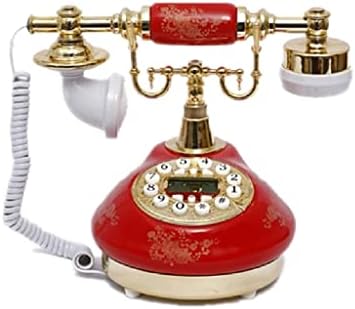 JGQGB Telefone antigo telefone antiquado de botão de botão de botão, LCD Exibir telefone retrô de cerâmica clássica