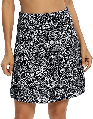 M MOTEEPI Modest Knee Skorts Saias para mulheres Skort atlético de tênis com bolsos