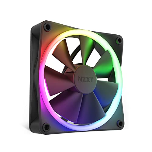 Fãs NZXT F140 RGB - RF -R14SF -B1 - Personalização avançada de iluminação RGB - Whisper Silencioso resfriamento - Single - Fan