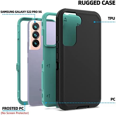 Caixa de telefone Nkase para Samsung Galaxy S22+ Plus 5G, Samsung S22 Plus Case Pesado Dune Proteção Dual