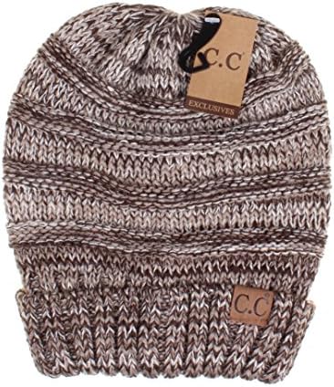 C.C Hatsandscarf exclusivos unissex gorro de grandes dimensões gorro de malha de cabo desleixado