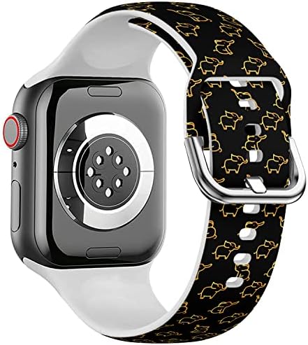 Ikiki-Tech Compatível com Apple Watch Band 38mm 40mm 41mm Substituição Silicone Soft Sports Bracelet para Iwatch Series