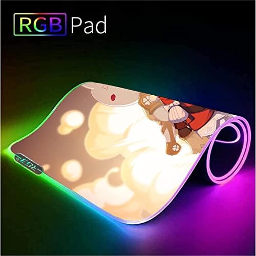 Almofadas de mouse led rgb grande klee mouse pad gamer acessórios para jogos de pc mousepad xxl mouse teclado pad