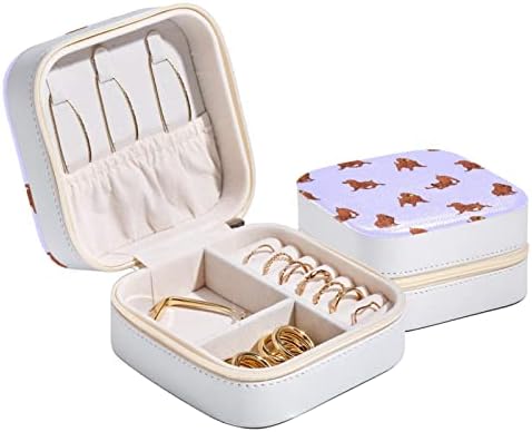 Rodailycay Jewelry Collo Colar Ring Storage Organizer, mini caixa de jóias, suporte de armazenamento de jóias para mulheres cão de
