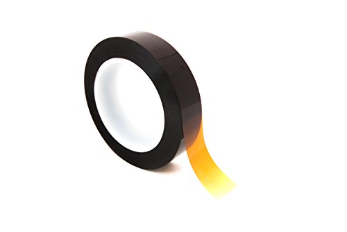 BERTECH - KPT5-1/8 KAPTON TAPE, 5 mil espessura, 1/8 polegadas de largura x 36 jardas de comprimento, filme de Kapton com adesivo de silicone, núcleo de 3 polegadas, ROHS e alcance compatível