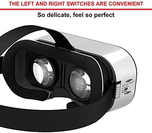 Óculos de realidade virtual, suporte 4,7-6,8 polegadas, óculos 3D ajustáveis ​​com controlador para telefones para iPhone