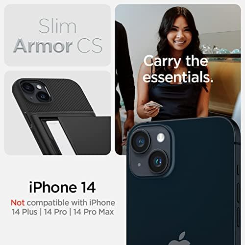 Spigen Slim Armour CS projetada para iPhone 14 Case - Black