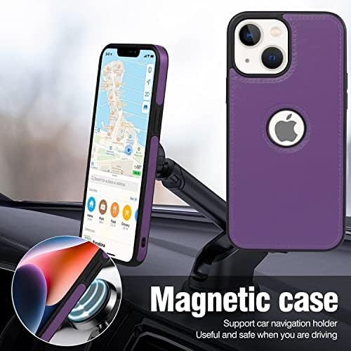 Wenbelle para iPhone 14 Plus, 2-em 1 Magnético destacável TPU Caixa de carteira de couro genuína à prova de choque, proteção