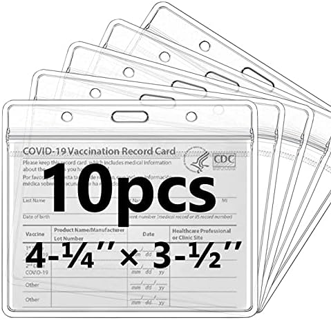 Mangas de cartão de plástico CDC Vaccine Card Protector 10pcs PVC Resistente a água Medicare Protetores de cartões Mangas para