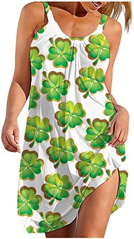 Senhoras de St. Patrick's Day's Fashion Casual Holiday Holiday Summer Sling Dress