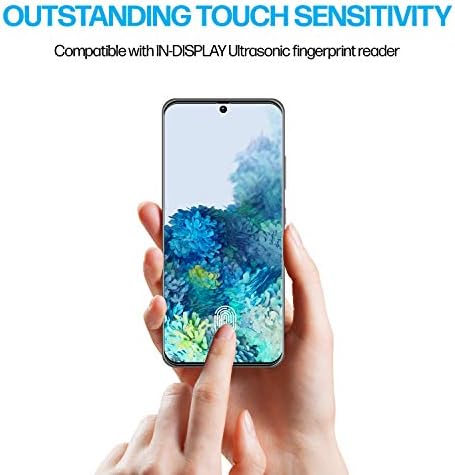 Teoria de potência projetada para o protetor de tela Samsung Galaxy S20 Plus 5G [não vidro], kit de instalação fácil, amigável para casos, cobertura completa, filme flexível anti Scratch, 2 pacote