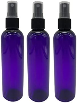 Fazendas naturais 4 oz Purple Cosmo BPA Garrafas grátis - 3 pacote de contêineres vazios recarregáveis ​​- óleos essenciais - cabelo