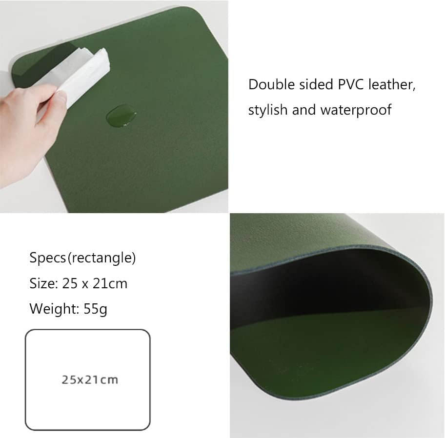 Almofada de mouse pgyxgs 1x, quadrado não -deslizamento à prova d'água espessada de dupla face de pvc tapete de camundongo para jogos