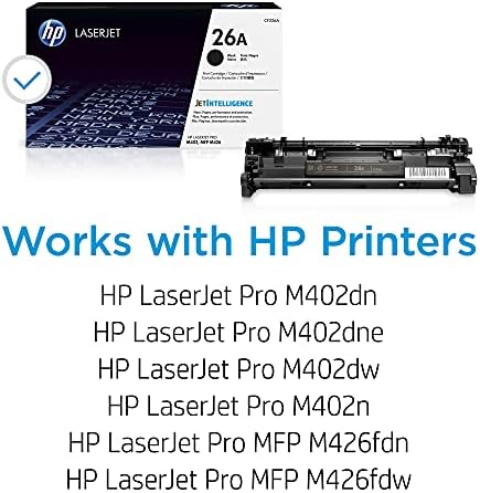 HP 26A Cartucho de toner preto | Trabalha com a série HP LaserJet Pro M402, HP Laserjet Pro MFP M426 Series | CF226A