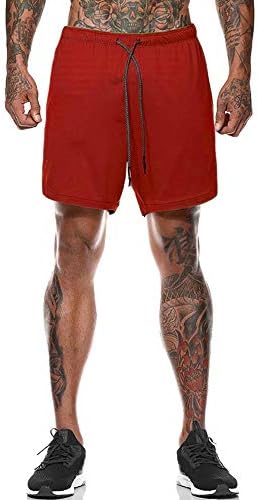 Lankmei Men's Rick Secy Running Shorts com bolso