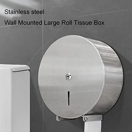 Dispensador de papel higiênico comercial, montagem de parede monte de aço inoxidável rolo de aço higiênico papel