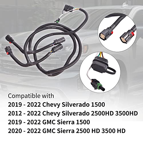 Adaptador de luz do GetFarway Tailgate Compatível com GMC Sierra 1500 2020-2022, Chevy Silverado 2500HD 3500HD 2012-2022