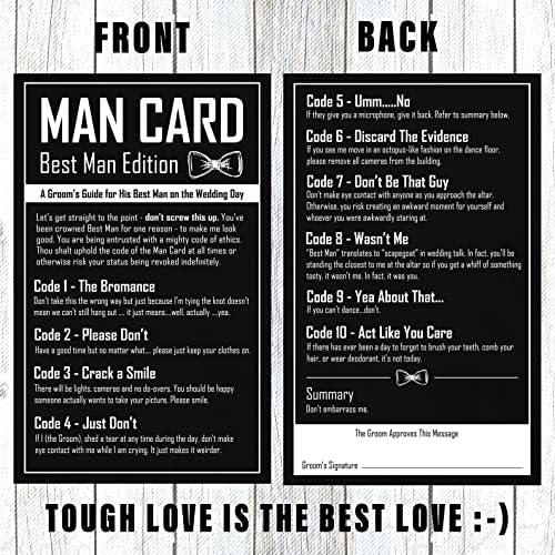 Best Man Gifts - The Man Card - Best Man Proposta ou Groomsman Gifts para o Dia do Casamento