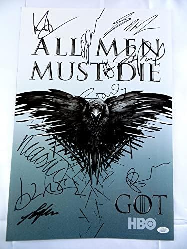 Game of Thrones Multi autografado 13x20 Poster Martin Harrington +8 JSA XX29733