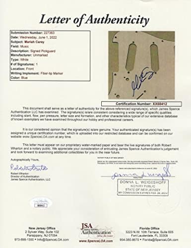 Mariah Carey assinou autógrafo em tamanho real personalizado de stratocaster de stratocaster de stratocaster com James